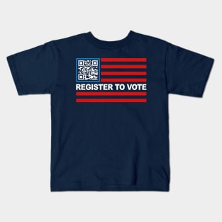 Register To Vote American Flag QR Code Kids T-Shirt